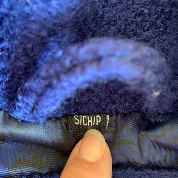 Guess Y2K Wool Blend Fit and Flare Lined Coat Zip Blue Size Small - Picture 3 of 12